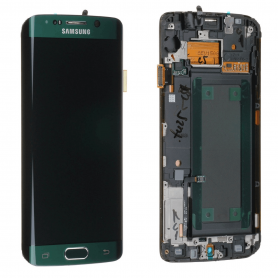 Ecran Samsung Galaxy S6 Edge (G925F) Vert + Châssis (Service Pack) – GH97-17162E