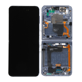 Ecran Samsung Galaxy Z Flip 4 5G Bleu + Châssis (Original Reconditionné)