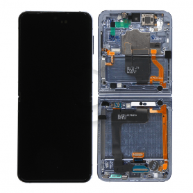 Ecran Samsung Galaxy Z Flip 4 5G (F721B) Bleu + Châssis (Service Pack) – GH82-29440D