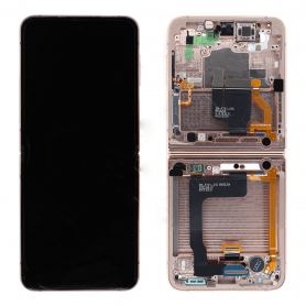 Ecran Samsung Galaxy Z Flip 4 5G (F721B) Rose Or + Châssis (Service Pack) – 30238C