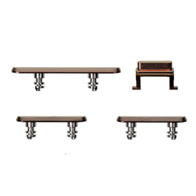 Pack Boutons volume + Vibreur + Power iPhone 11 Pro / 11 Pro Max Or