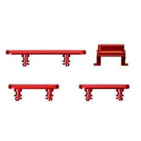 Pack Boutons volume + Vibreur + Power iPhone 11 Rouge