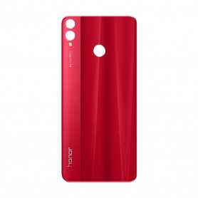 Vitre arrière Honor 8X Rouge + Adhesif (Sans Logo)