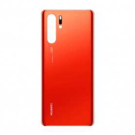 Vitre arrière Huawei P30 Pro Orange + Adhésif (Sans Logo)