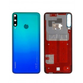 Vitre arrière HUAWEI P40 Lite E Bleu Aurora Avec Adhesif (Sans Logo)