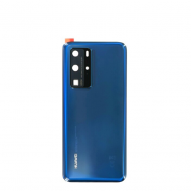 Vitre Arrière Huawei P40 Pro Bleu Avec Adhésif (Sans Logo)