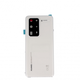 Vitre Arrière Huawei P40 Pro Plus Blanc (Sans Logo)