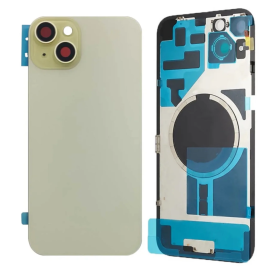 Vitre Arrière iPhone 15 Jaune Avec MagSafe (Sans Logo)