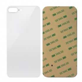 Vitre arrière iPhone 8 Plus Blanc (Grand trou) Sans Logo