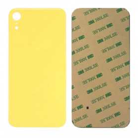 Vitre arrière iPhone XR Jaune (Grand trou) Sans Logo