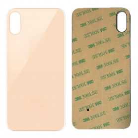 Vitre arrière iPhone XS Or (Grand trou) Sans Logo