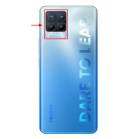Vitre Arrière Realme 8 Pro Bleu sans Contour lentille (Original Démonté) – Grade AB