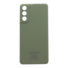Vitre arrière Samsung Galaxy S21 FE 5G Olive sans Contour Lentille (Original Démonté) – Grade A