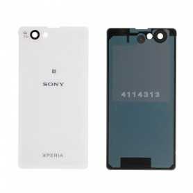 Vitre arrière Sony Xperia Z1 Compact (D5503) Blanc + Adhesif (Sans Logo)