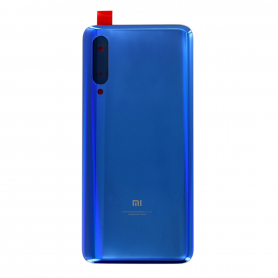 Vitre arrière Xiaomi Mi 9 Bleu + Adhesif (Sans Logo)