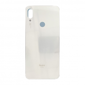 Vitre arrière Xiaomi Redmi Note 7 / Note 7 Pro Blanc + Adhesif (Sans Logo)