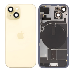 Vitre Arrière iPhone 14 Jaune Avec MagSafe (Origine Demonté) – Comme Neuf