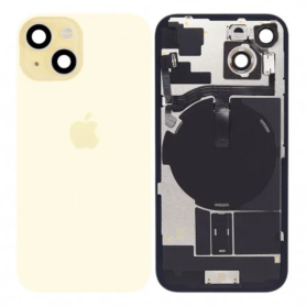 Vitre Arrière iPhone 15 Plus Jaune Avec MagSafe (Origine Demonté) – Grade A