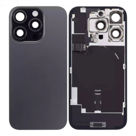 Vitre Arrière iPhone 16 Pro Titane Noir Avec MagSafe (Grand trou) Sans Logo