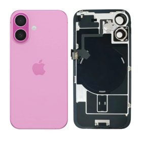 Vitre Arrière iPhone 16 Rose Avec MagSafe (Original Demonté) – Grade A