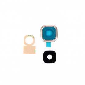 Vitre caméra arrière Samsung Galaxy J7 2016 (J710F) Or Contour + Vitre cache