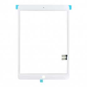 Vitre tactile iPad 10.2&Prime; (iPad 7e/8e/9e) (A2197/A2198/A2200/A2270/A2428/A2429/A2430/A2602/A2603/A2604/A2605) Blanc + Autocollant